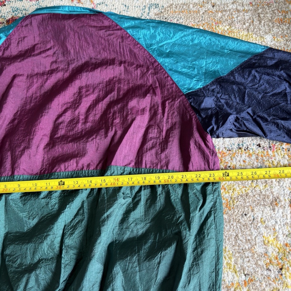 Vintage 90s Thomas E. Wilson Nylon Windbreaker Jacket Mens Large Colorblock - Picture 4 of 7